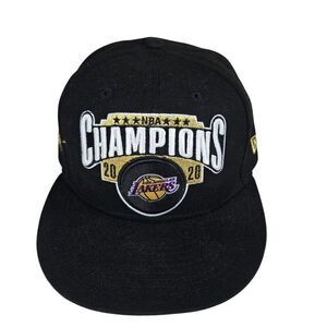 Los Angeles Lakers NBA 2020 Champions Black Adjustable Snapback Hat New Era
